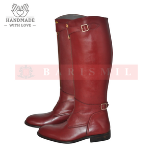 
                  
                    Equestrian - Oxblood Leather Riding Boots
                  
                