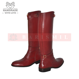 
                  
                    Equestrian - Oxblood Leather Riding Boots
                  
                