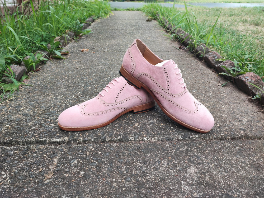 
                  
                    Diplomat - Pink Suede Oxford Shoes
                  
                