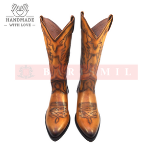 
                  
                    Cowboy Boots - Tan Leather
                  
                