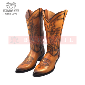 
                  
                    Cowboy Boots - Tan Leather
                  
                